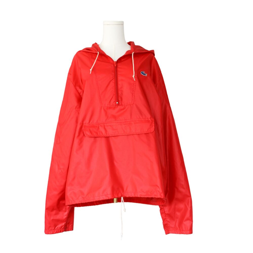 Vintage Lacoste anorak windbreaker jacket red Large